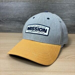 Mission Wakesurf Hat Cap Strap Back Gray Adjustable
